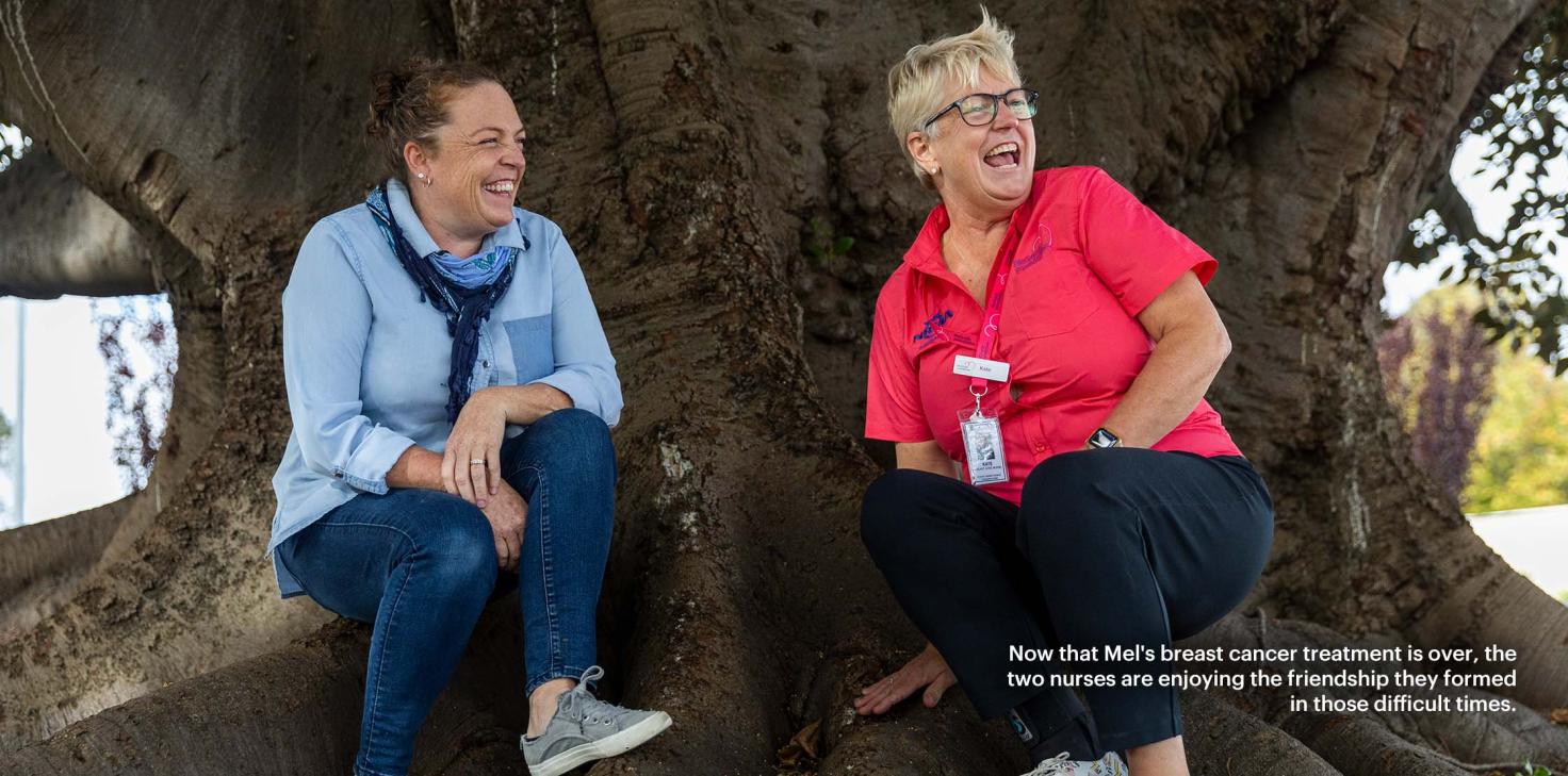 Now that Mel's breast cancer treatment is over, the two nurses are enjoying the friendship they formed in those difficult times.